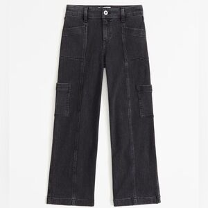 Abercrombie & Fitch Girls Dark Gray Relaxed Jeans